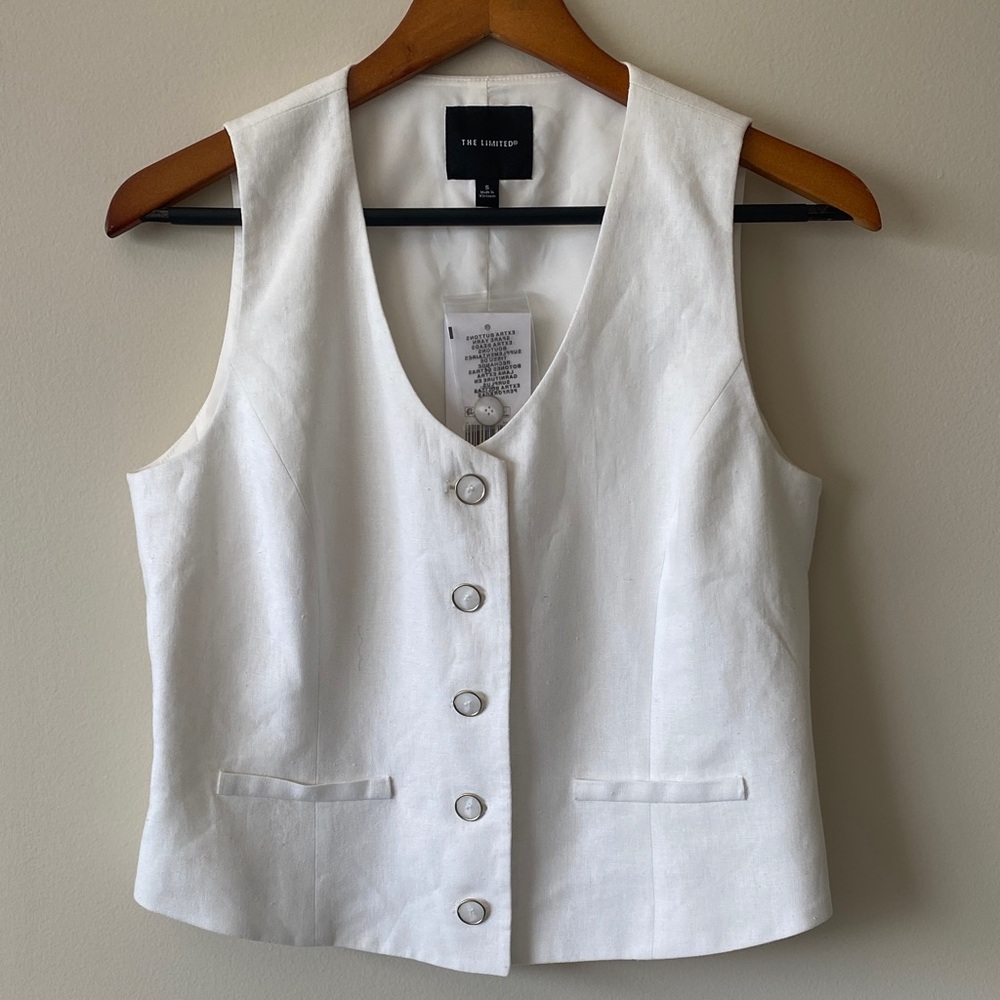 The Limited white Vest size small